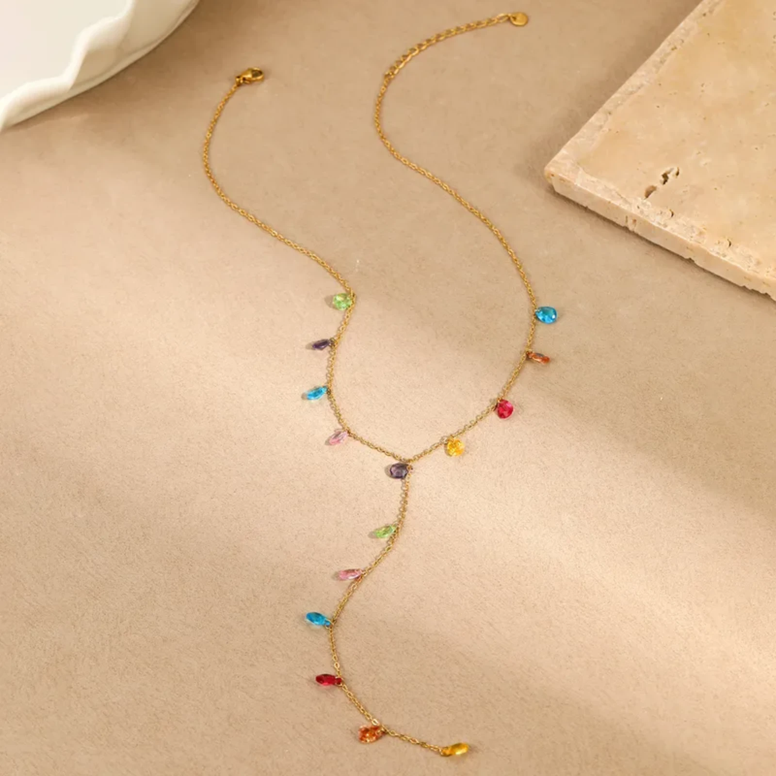 Collier gouttes multicouleurs  – photo 2